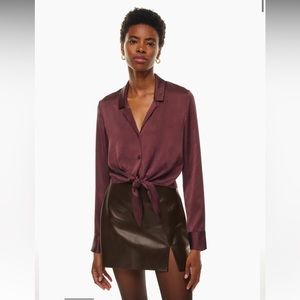 Aritzia | Wilfred Tie-Front Blouse